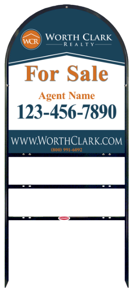 Arc Top Angle Iron Frame  W/ 2 Rider Inserts And Reflective Agent Sign Panel Unit, 30"H X 24"W, Steel