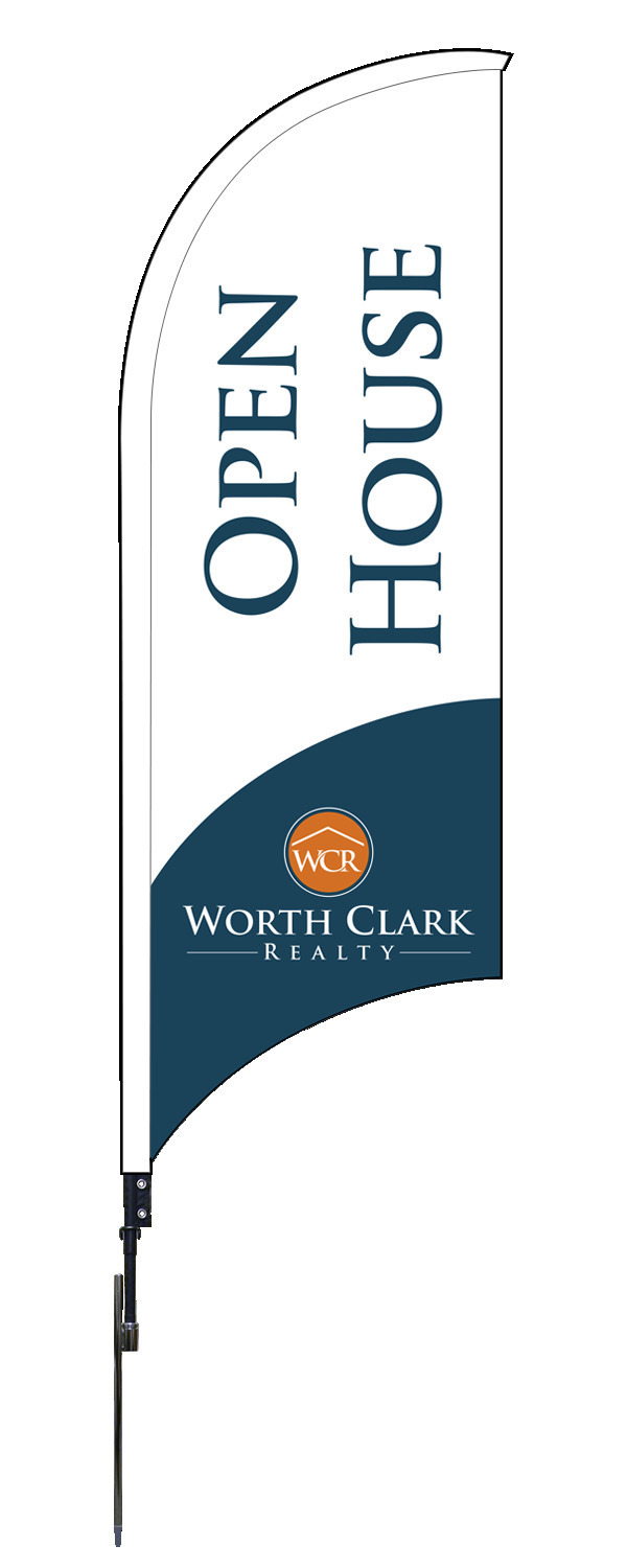 Worth Clark Real Estate Open HouseFeather Flag and Pole, 9-Foot - Single Face