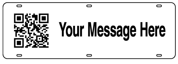 Real Estate QR Code Sign Rider, 24 GA Steel, 6h x 18w