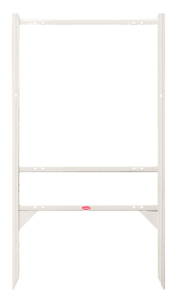 Angle Iron Frame with One Rider Insert, 24h x 24w, White