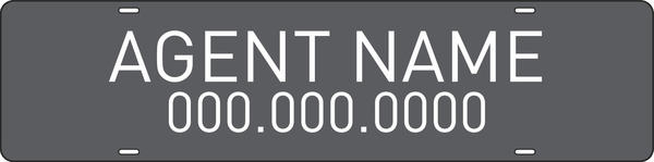 Ranch and Resort agent sign rider, 24 GA steel 6h x 24w