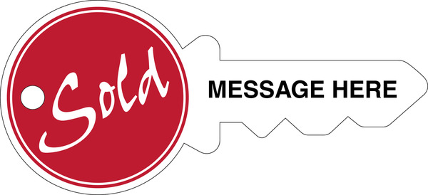 Key Shaped Sign Panel, 16h x 35w, 4mm Corrugated Plastic