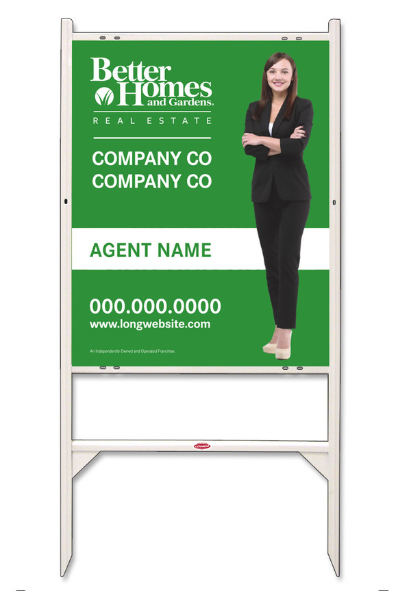 Angloe Iron Frame and Sign Panel Unit, 30h x 24w