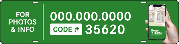 For Photos & Info Text Sign Riders, 6h x 24w, Steel