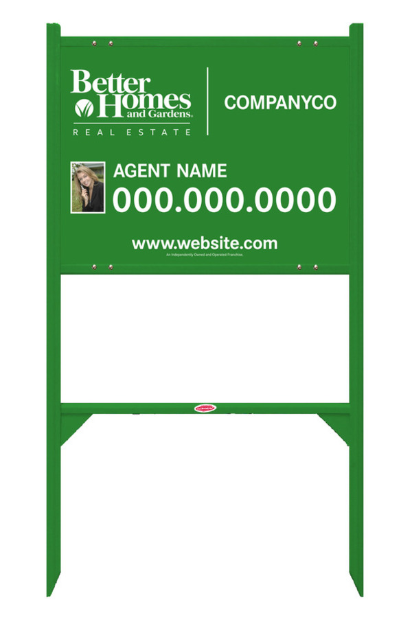 Angle Iron Frame and Photo Sign Panel Unit, 18h x 24w, Green