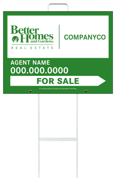 Grab and Go Agent For Sale Sign Panel Unit, 18h x 24w, 4mm Corrugated