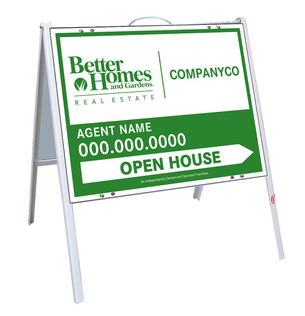 open house a-frame and agent sign panel unit, .050 polyethylene 18h x 24w