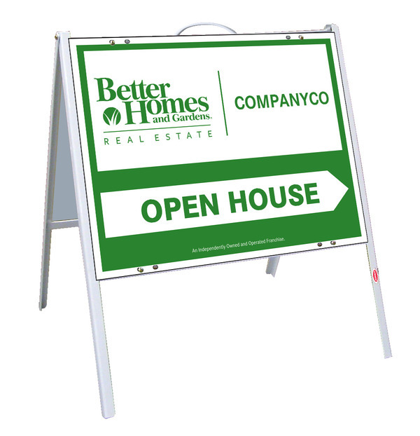 open house A-frame and sign panel unit, .050 polyethylene 18h x 24w