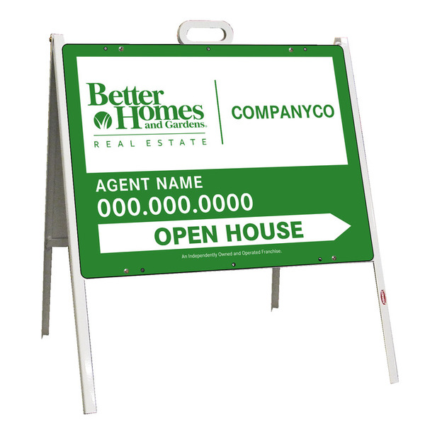 open house a-frame and agent sign panel unit, 24 GA steel 18h x 24w