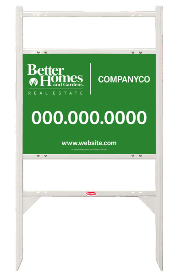 Angle Iron Frame with Two Rider Inserts and Sign Panel Unit, 18h x 24w