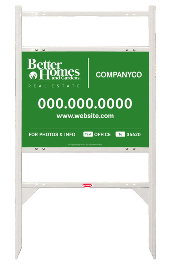 Angle Iron Frame with Two Rider Inserts and For Photos & Info Sign Panel Unit, 18h x 24w