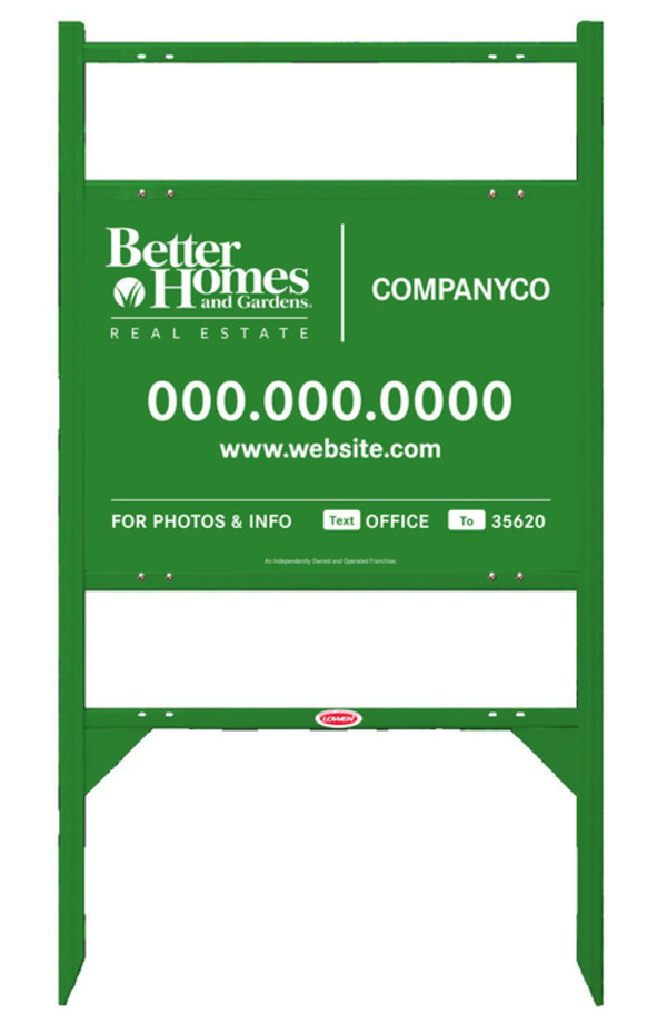 Angle Iron Frame with Two Rider Inserts and For Photos & Info Sign Panel Unit, 18h x 24w