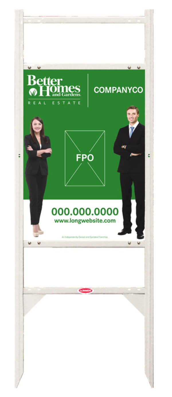 Angle Iron Frame with Two Rider Inserts and Sign Panel Unit, 24h x 18w