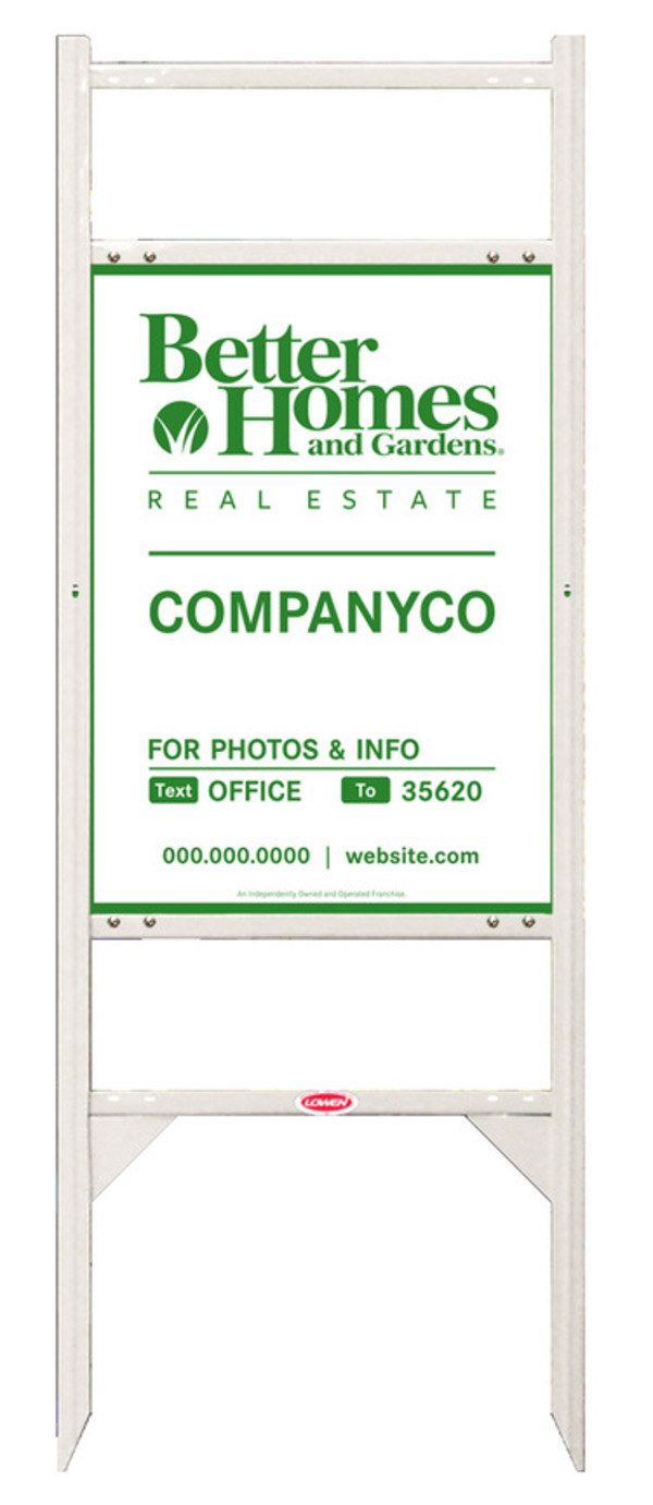 Angle Iron Frame w Two Rider Inserts and For Photos & Info Sign Panel Unit, 24h x 18w,