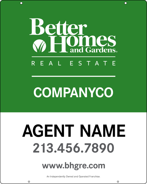 Hanging Agent Sign Panel , 30h x 24w, Steel