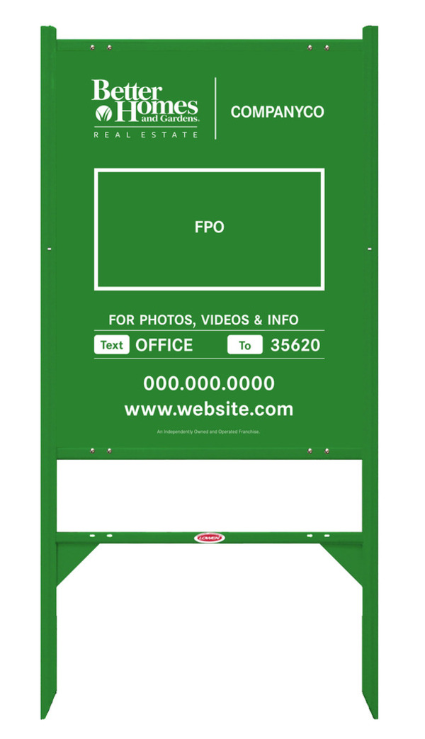 Angle Iron Frame and For Photos & Info w Logo Sign Panel Unit, 30h x 24w, Steel