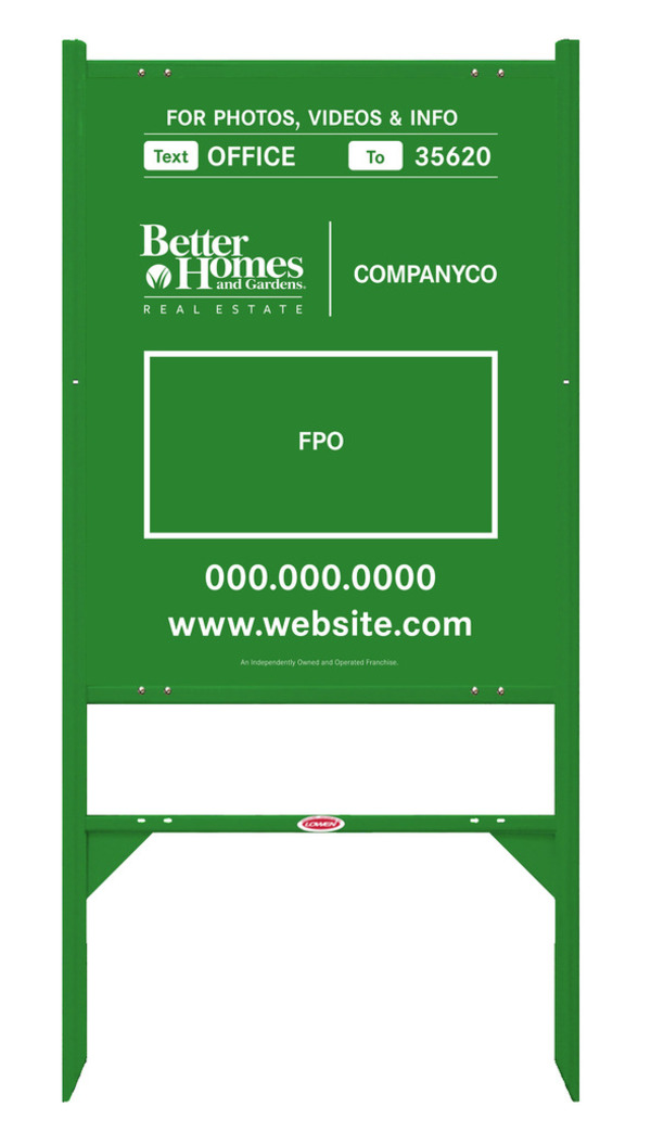 Angle Iron Frame and For Photos & Info w Logo Sign Panel Unit, 30h x 24w, Steel