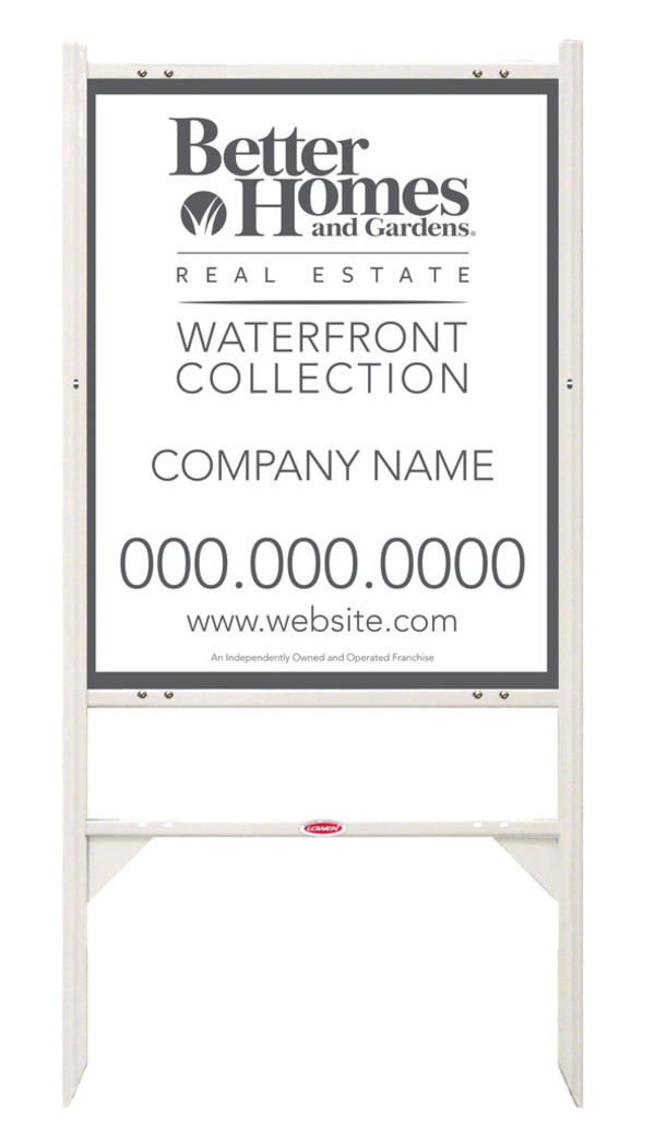 Waterfront Collection Angle Iron sign Frame and panel unit, 24 GA steel 30h x 24w