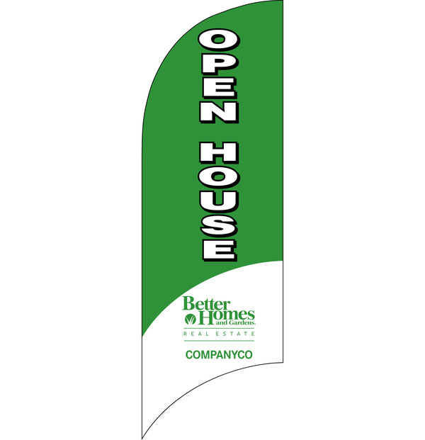 Open House w Company Name Feather Flag Only, 7-Foot