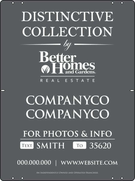 Distinctive Collection Sign Panel, 24h x 18w, Steel