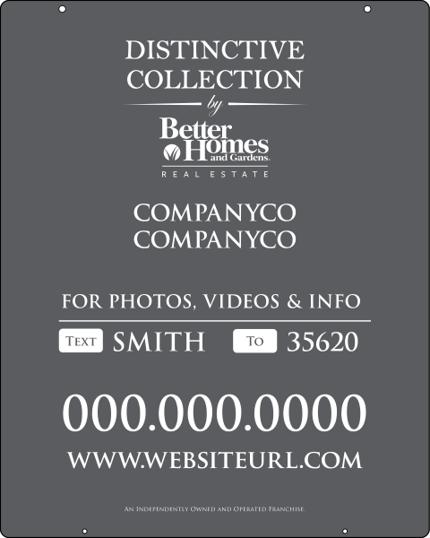 Distinctive Collection Hanging Sign Panel, 30h x 24w, Steel