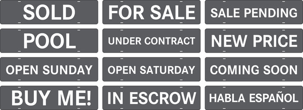 Urban Properties Message Sign Rider, 24 GA Steel 6h x 24w