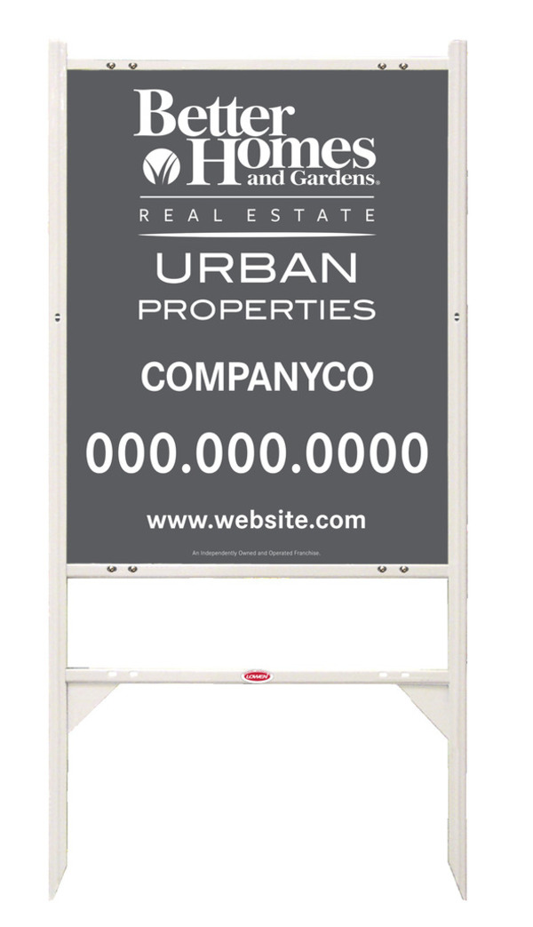 Urban Properties angle iron sign frame and panel unit, 24 GA steel 30h x 24w