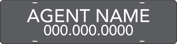 Waterfront Collection agent sign rider, 24 GA steel 6h x 24w