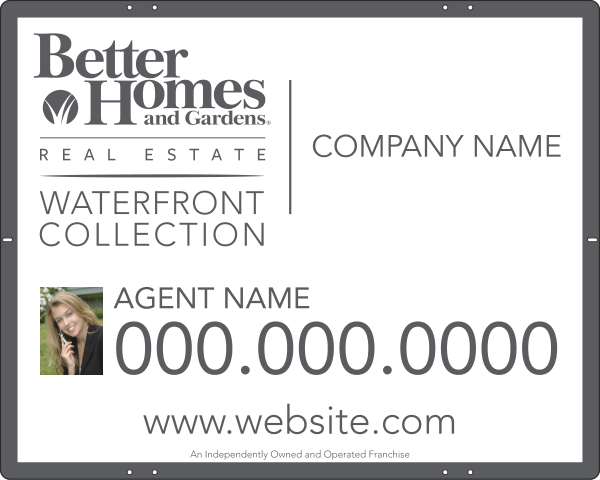 Waterfront Collection real estate photo panel, 24 GA steel 24h x 30w