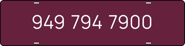 Phone Number or Website Sign Rider, 6h x 24w, Steel