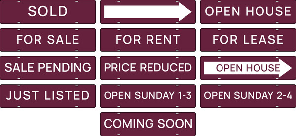 Message Sign Riders, 6h x 24w, Steel