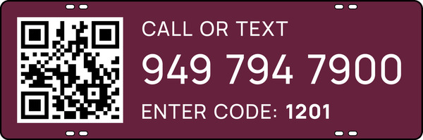 QR Code Sign Rider, 8h x 24w, Steel