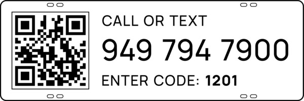 QR Code Sign Rider, 8h x 24w, Steel