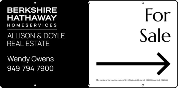 Agent For Sale Sign Panel, 12h x 24w, Steel