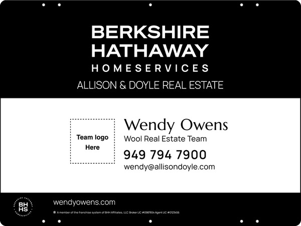 Team Logo Sign Panel, 18h x 24, Steel