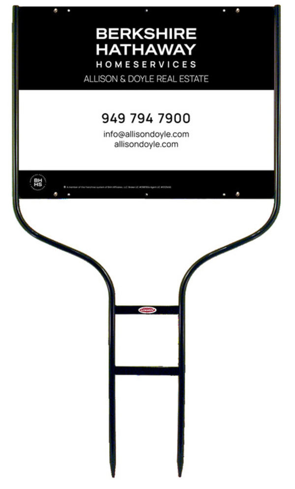 Round Rod Frame and Office Sign Panel Unit, 18h x 24w, Steel