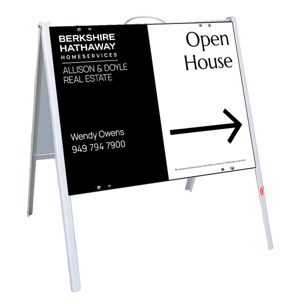 A-Frame and Agent Open House Sign Panel Unit, 18h x 24w, .050 Poly