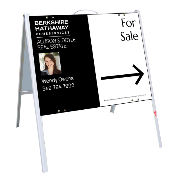 A-Frame and Agent Photo For Sale Sign Panel Unit, 18h x 24w, .050 Poly