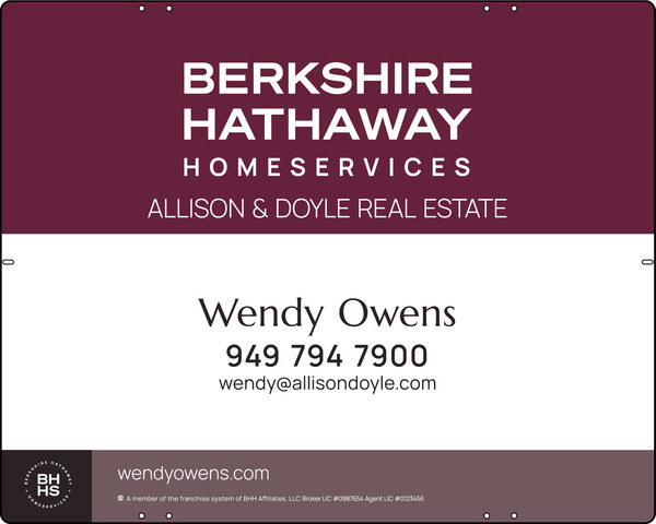 Agent Sign Panel, 24h x 30, Steel