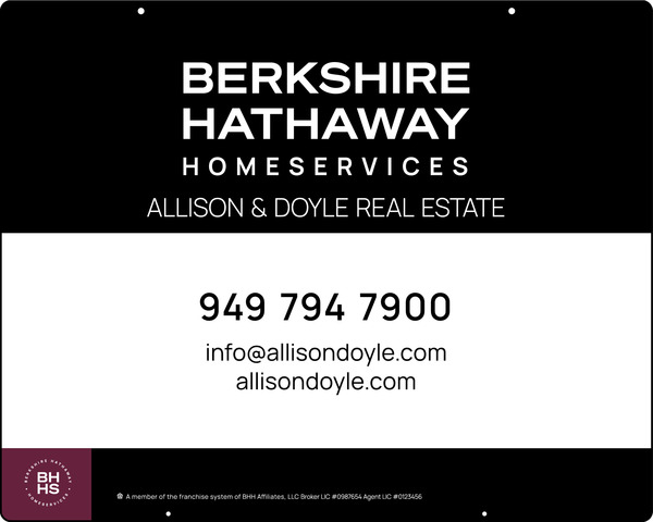 Hanging Office Sign Panel, 24h x 30w, Steel