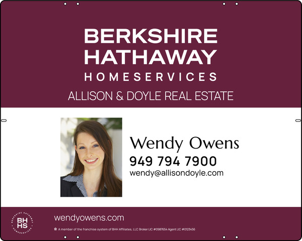 Agent Photo Sign Panel, 24h x 30, Steel