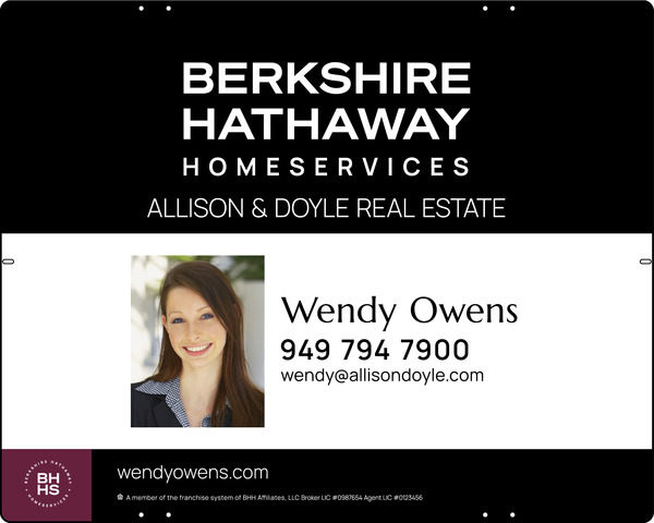 Agent Photo Sign Panel, 24h x 30, Steel