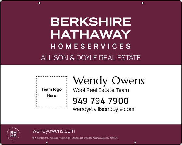 Hanging Team Logo Sign Panel, 24h x 30w, Steel