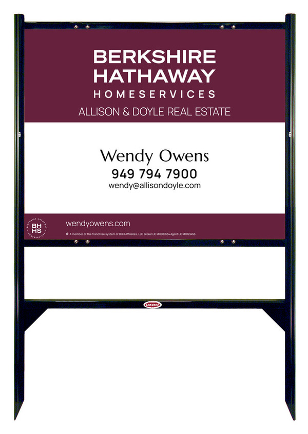 Angle Iron Frame and Agent Sign Panel Unit, 24h x 30w, Steel