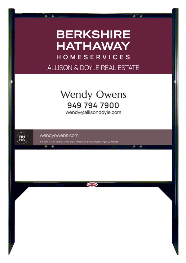 Angle Iron Frame and Agent Sign Panel Unit, 24h x 30w, Steel