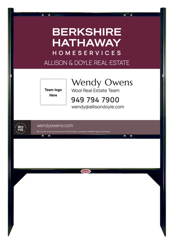 Angle Iron Frame and Team Logo Sign Panel Unit, 24h x 30w, Steel