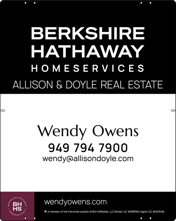 Agent Sign Panel, 30h x 24, Steel