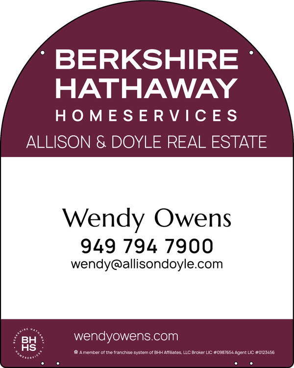 Hanging Arc Top Agent Sign Panel, 30h x 24w, Steel