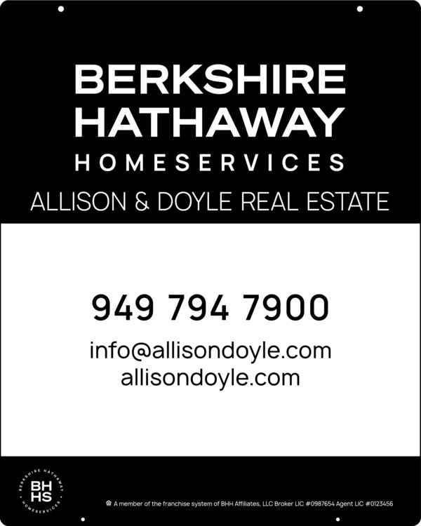 Hanging Office Sign Panel, 30h x 24w, Steel