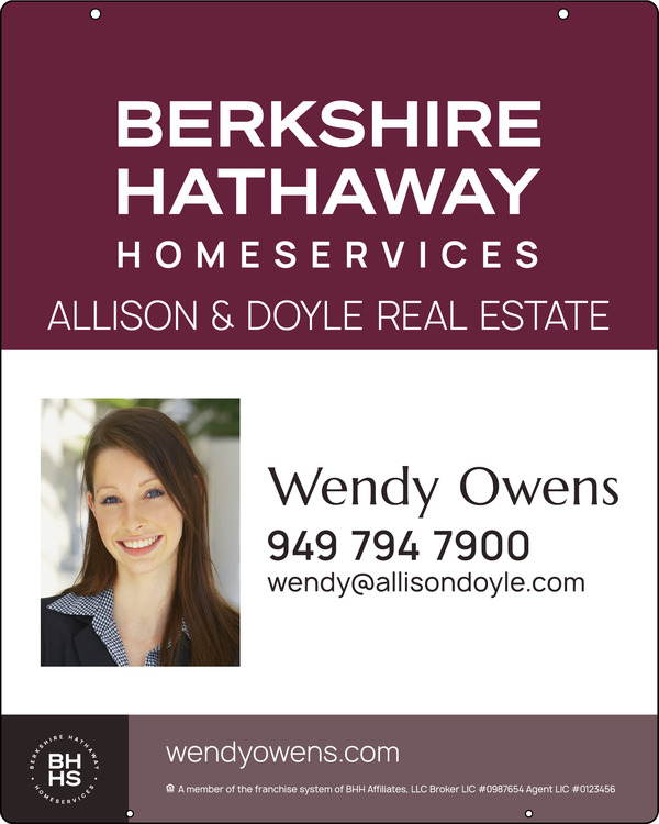 Hanging Agent Photo Sign Panel, 30h x 24w, 3mm Aluminum Composite